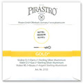 Pirastro Gold, Violin D, (Gut/Silver-Aluminum), 4/4, Medium, Packaged