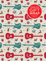 Hal Leonard Wrapping Paper – Guitars & Reindeer Theme