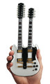 Gibson SG Eds-1275 Doubleneck White Mini Guitar Replica