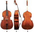 GEWA Bass, Rubner 68M, 3/4, Montagnana Model, Antiqued, Violin Shaped, Arched, Setup