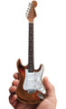 Fender™ Stratocaster™ – Aged Sunburst Distressed Finish Officially Licensed Miniature Guitar Replica