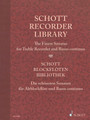 Schott Recorder Library The Finest Sonatas for Treble Recorder and Basso continuo Score and Solo Part