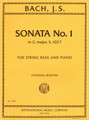 Bach, J.S. - Sonata No. 1 in G Major, S. 1027 - Bass and Piano - edited by Thomas Martin - International Edition