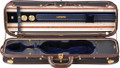 Musafia Master Series Aureum Violin Case Black Exterior Blue Interior
