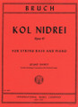 Bruch, Max - Kol Nidre Op 47 for Double Bass and Piano - Arranged by Sankey/Reinshagen - International Edition