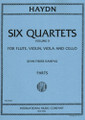 Haydn, Franz Joseph - Six Quartets, Op 5, Volume 2 (Nos 4-6) - Flute, Violin, Viola, and Cello - edited by Jean-Pierre Rampal - International Music Company