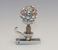 Luxitune Hill-Style String Adjuster, Pave Ball, Iridescent Crystals, Rhodium - Violin E or Viola A