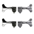 Black Nickel Bass Machine Head Set w/Ovation Brand, 2+2, M-150BN