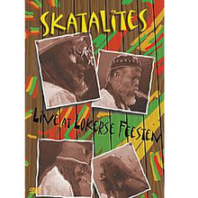 Skatalites - Live by Skatalites. Live/DVD. DVD. MVD #MVDV4791. Published by MVD.

The World's most influential reggae group, The Skatalites have been producing music of the finest caliber for over forty years, either as a group or individually as players on countless reggae classics. The two performances making up this DVD, filmed at the Lokersee Festival in Belgium in 1997 and 2002, are clear evidence of their brilliance. Songs include: Freedom Sound • Eastern Standard Time • James Bond Theme • Guns of Navarone • Swing Easy • El Pussycat • Man in the Street • Latin Goes Ska * and more.