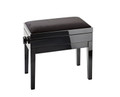 13910 Piano Bench Complete black matte finish/black imt. leather seat