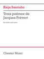 Trois poèmes de Jacques Prèvert for Violin and Actor String Softcover