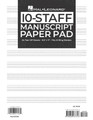 Manuscript Paper 10-Staff Paper Pad Manuscript Paper Softcover