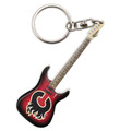 Calgary Flames Electric Guitar Keychain Woodrow Guitars Gift Item