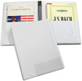 Marlo Choral Folder White 9.25“ X 12” with Elastic Ties and Pockets Marlo Folders Sheet Music Management