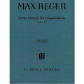 10 Little Pieces, Op. 44 (Piano Solo) ** By Max Reger (1873-1916) ** Edited by Egon Voss. For piano solo. Piano (Harpsichord), 2-hands. Henle Music Folios. Pages: X and 19. SMP Level 8 (Early Advanced). Softcover. 31 pages. G. Henle Verlag #HN486. Published by G. Henle Verlag.

About SMP Level 8 (Early Advanced)

4 and 5-note chords spanning more than an octave. Intricate rhythms and melodies.


Contents:

    Albumblatt, Op. 44,1 (Piano Solo) Performed by Max Reger
    Burletta, Op. 44,2 (Piano Solo) Performed by Max Reger
    Es War Einmal, Op. 44,3 (Piano Solo) Performed by Max Reger
    Capriccio, Op. 44,4 (Piano Solo) Performed by Max Reger
    Moment Musical, Op. 44,5 (Piano Solo) Performed by Max Reger
    Scherzo, Op. 44,6 (Piano Solo) Performed by Max Reger
    Humoresque, Op. 44,7 (Piano Solo) Performed by Max Reger
    Fughetta, Op. 44,8 (Piano Solo) Performed by Max Reger
    Jig, Op. 44,9 (Piano Solo) Performed by Max Reger
    Capriccio, Op. 44,10 (Piano Solo) Performed by Max Reger