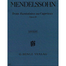 3 Fantasies ou Caprices, Op. 16 (Piano Solo) ** By Felix Bartholdy Mendelssohn (1809-1847) ** Edited by Rudolf Elvers. For piano solo. Piano (Harpsichord), 2-hands. Henle Music Folios. Pages: VI and 16. SMP Level 8 (Early Advanced). Softcover. 32 pages. G. Henle Verlag #HN462. Published by G. Henle Verlag.
Product,9883,Piano Pieces: By Mozart (Hardcover)"