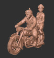 BLITZ-67  German Motorbike w/ Rider  (2 Fig)
