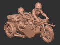 BLITZ-138 Motorbike w/ PTRD-41 & sidecar