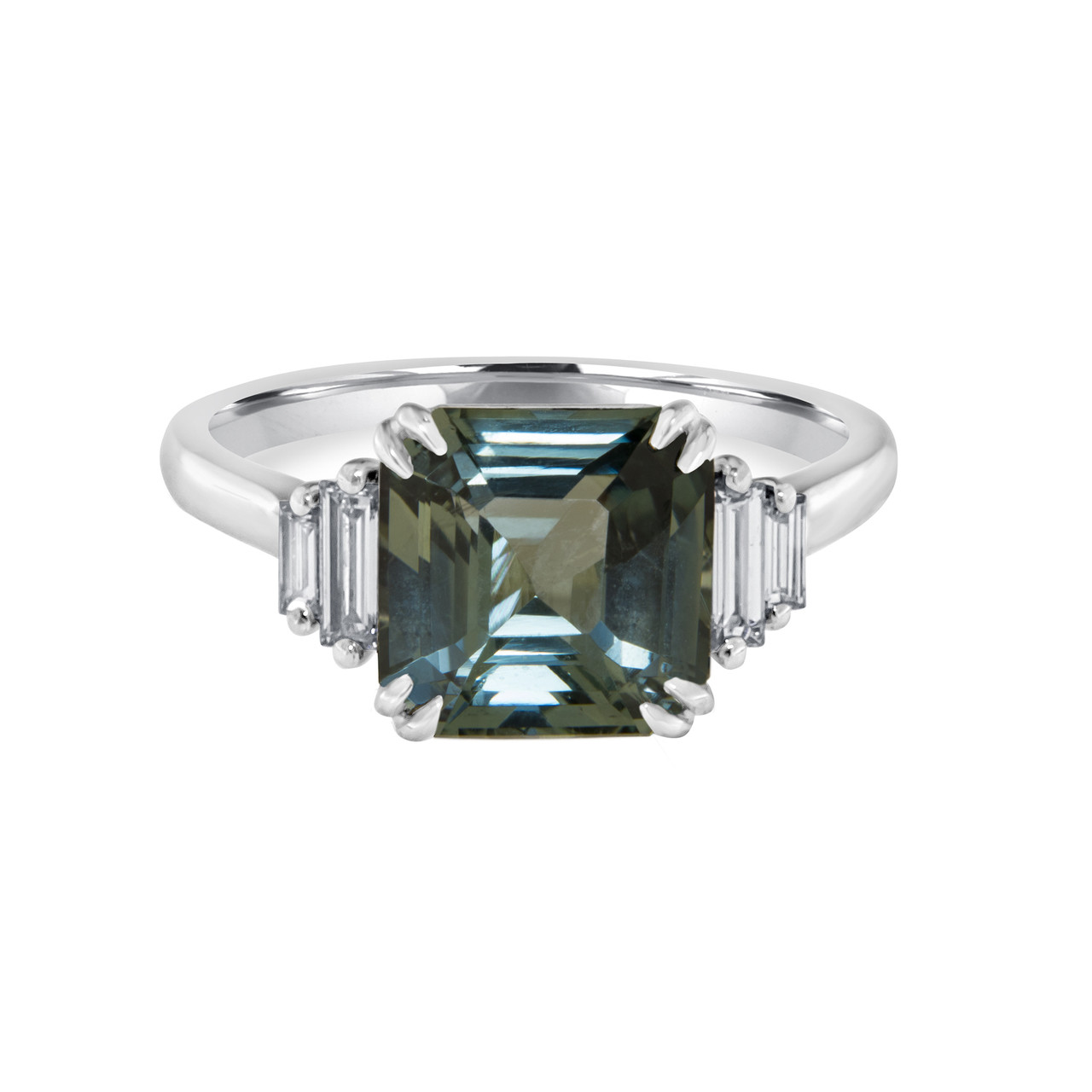 emerald cut sapphire ring