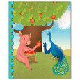EEBOO - BIG BOOK NOTEBOOK - PIG AND PEACOCK