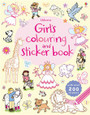 USBORNE - COLOURING & STICKER BOOK - GIRL'S