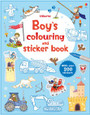 USBORNE - COLOURING & STICKER BOOK - BOY'S
