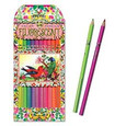 EEBOO - FLUORESCENT PENCILS - VICTORIAN BIRDS