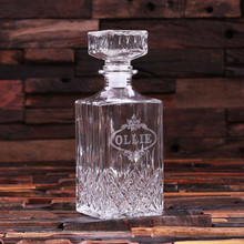 Groomsmen Bridesmaid Gift Personalized Engraved Decanter  Square