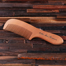 Groomsmen Bridesmaid Gift Natural Hardwood Hair Comb