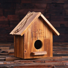 Groomsmen Bridesmaid Gift Pine Wood Functional Bird House