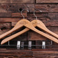 Groomsmen Bridesmaid Gift Keepsake Hanger with Clips  Natural Wood