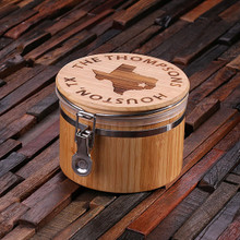 Groomsmen Bridesmaid Gift Bamboo Canisters_Small