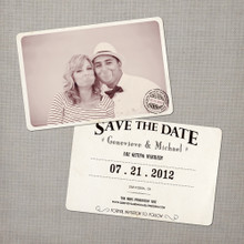 Genevieve - 4x6 Vintage Photo Save the Date Card