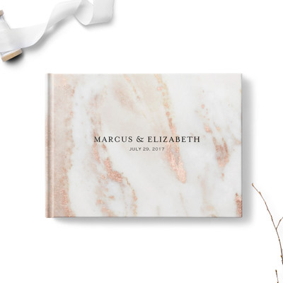 Marble wedding guest book