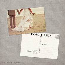 Claire - 4x6 Vintage Wedding Thank You Postcard card