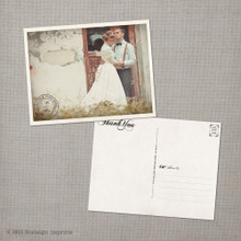 Abbey 2 - 4.25x5.5 Vintage Wedding Thank You Postcard card