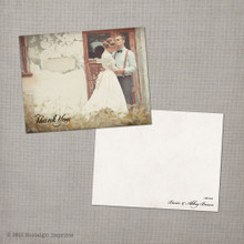 Abbey 3 - 4.25x5.5 Vintage Wedding Thank You Card