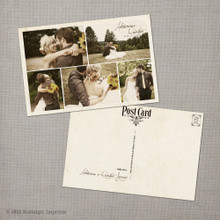 Adrianna - 4x6 Vintage Wedding Thank You Postcard card