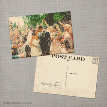 Alysse - 4x6 Vintage Wedding Thank You Postcard card