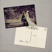 Angelina - 4x6 Vintage Wedding Thank You Postcard card
