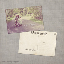Chelsea - 4x6 Vintage Wedding Thank You Postcard card