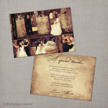 Maddie - 5x7 Vintage Wedding Thank You Card