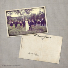 Rachelle - 4x6 Vintage Wedding Thank You Postcard card