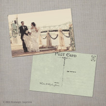 Sophia 1 - 4x6 Vintage Wedding Thank You Postcard card