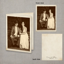 Whitney - 4.25x5.5 Folded Vintage Wedding Thank You Card