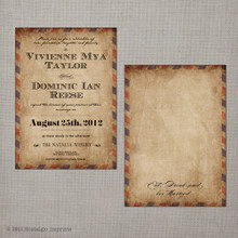 Vivienne - 5x7 Vintage Wedding Invitation