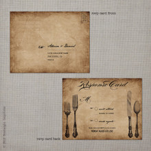 Eat, Drink & Be Married - 4.25x5.5 Vintage RSVP Postcard