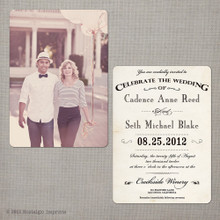 Cadence 2 - 5x7 Vintage Wedding Invitation