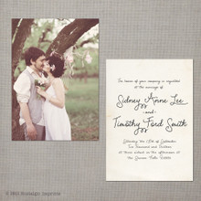 Sidney - 5x7 Vintage Wedding Invitation
