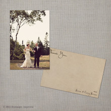 Emily - 4x6 Vintage Wedding Thank You Card